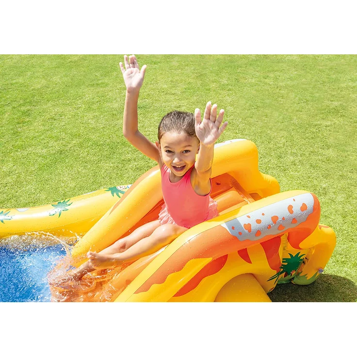 Intex - Aufblasbares Wasserspielcenter Dinosaurier, 98 x 75 x 43 Zoll – Bild 6