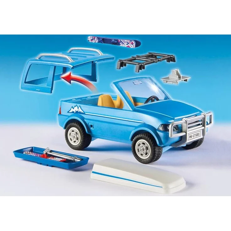 PLAYMOBIL Family Fun 9281 Auto mit Dachbox, Ab 4 Jahren – Bild 5