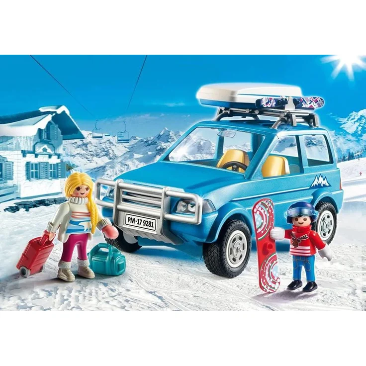 PLAYMOBIL Family Fun 9281 Auto mit Dachbox, Ab 4 Jahren – Bild 2