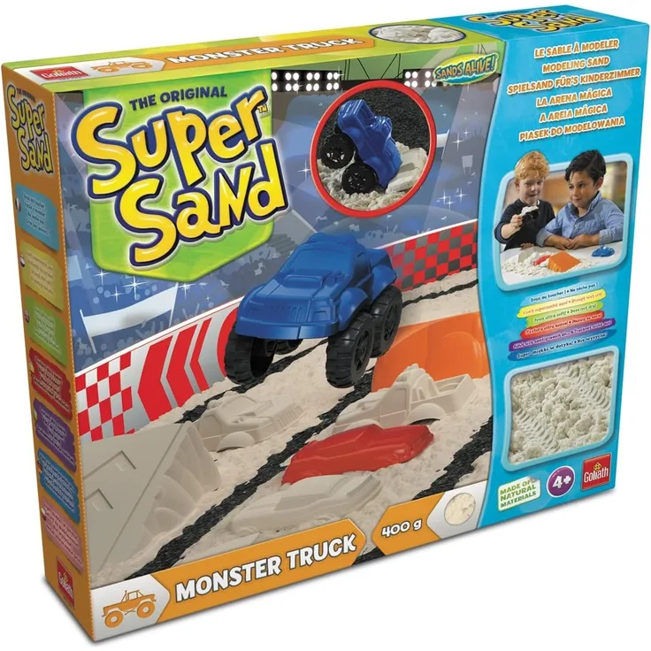 Super Sand 83793 Goliath Monster Truck-magischer Sandburgen im Kinderzimmer-Empfohlen ab 4 Jahren