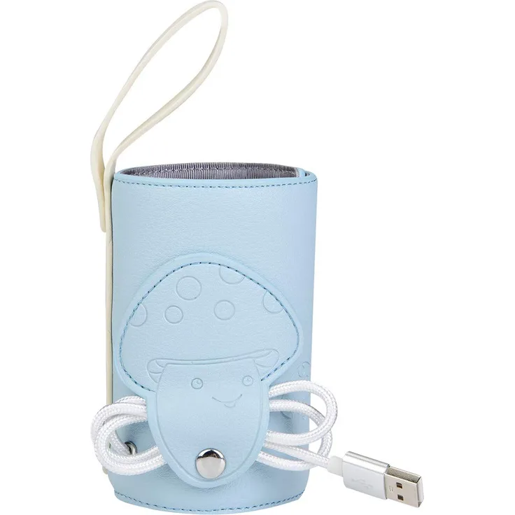 USB Babyflaschenwärmer Tasche Tragbarer Milchflaschenwärmer Heizungswärmer Baby Isolierungs Thermostat Milchnahrung Thermische Wärmer Tasche mit USB Aufladungport für Babypflege(blau)