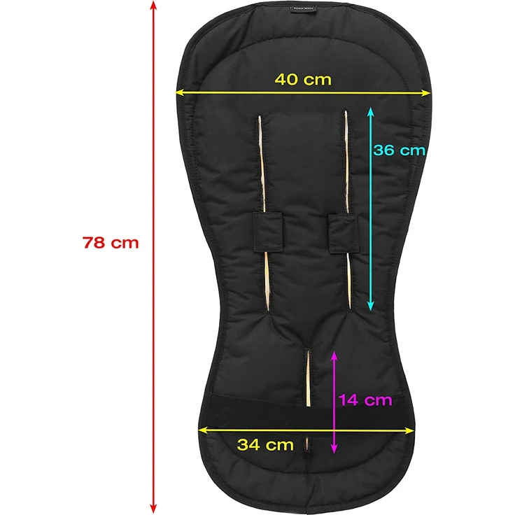 Lammfell-Einlage STAR von WERNER CHRIST BABY – Universelle Baby Sitzauflage für Kinderwagen und Buggy aus medizinischem Fell (deutsche Qualität) – Bild 3
