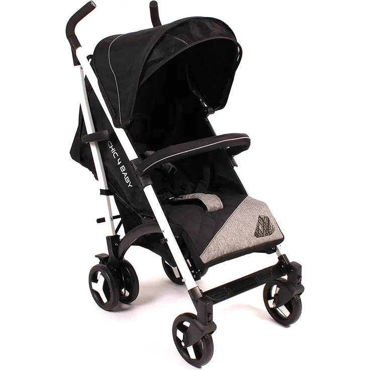 CHIC 4 BABY 308 40 Kinder-Buggy Luca mit extra großem Verdeck, schwarz