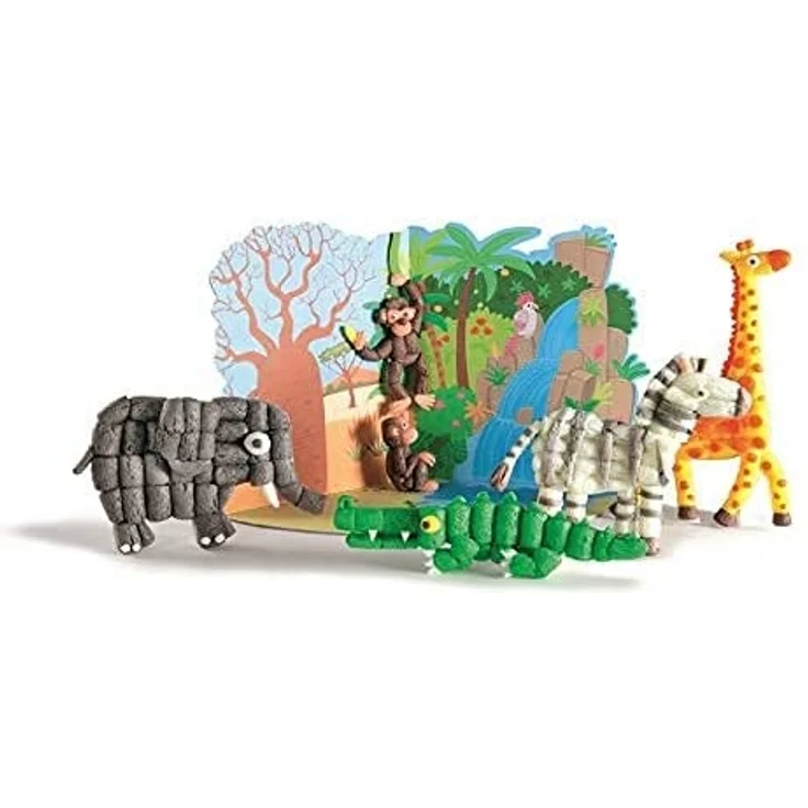 PlayMais WORLD Jungle Bastel-Set für Kinder ab 3 Jahren | Circa 1.000 Stück, Vorlagen & Anleitungen zum Basteln | Geschenke für Kinder | Fördert Kreativität & Feinmotorik | Natürliches Spielzeug – Bild 3