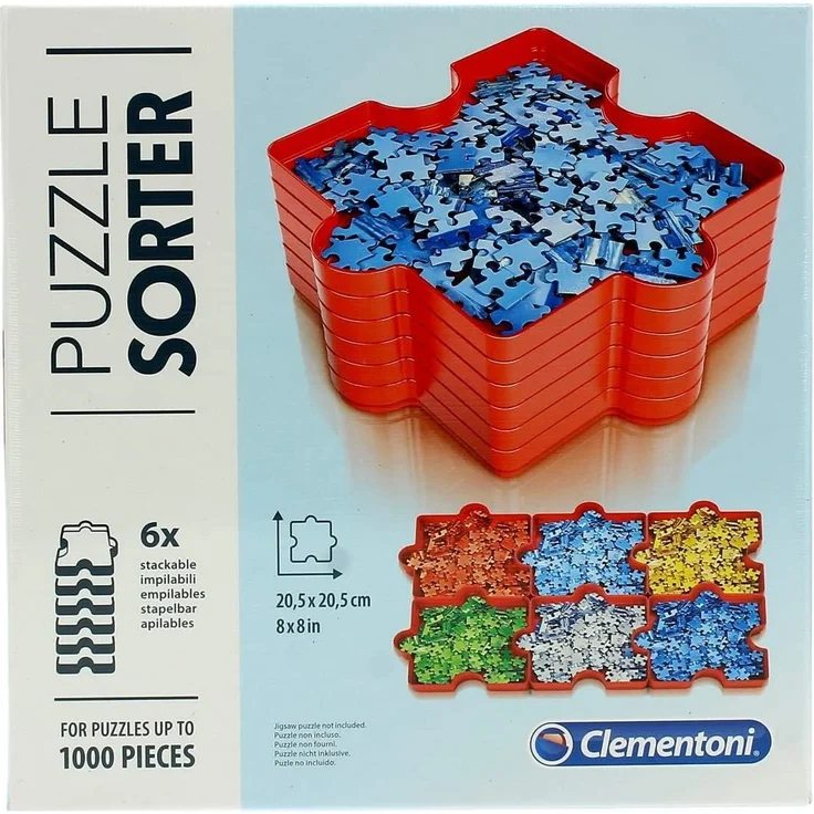 Clementoni 37040 Puzzle Sortierer, praktische Aufbewahrung für Puzzleteile, Schalen zur einfachen Organisation & Transport, Zubehör für kleine Puzzle-Experten ab 6 Jahren – Bild 3