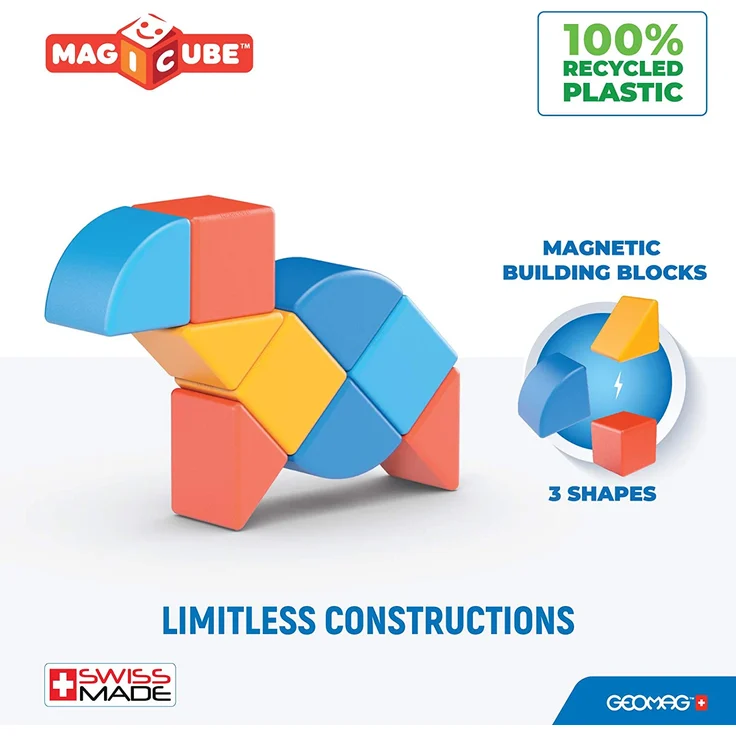 Geomag 201 Magicube, Gelb, Orange, Blau – Bild 3