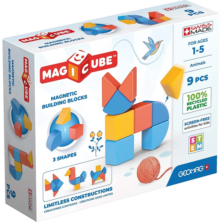 Geomag 201 Magicube, Gelb, Orange, Blau – Bild 1