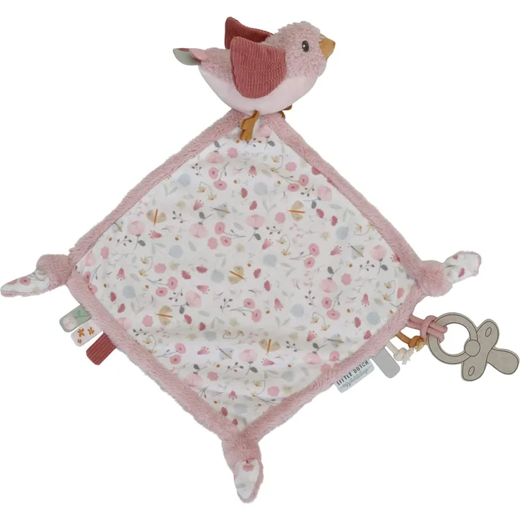 Little Dutch Flowers & Butterflies Schnullertüchlein Rosa 1