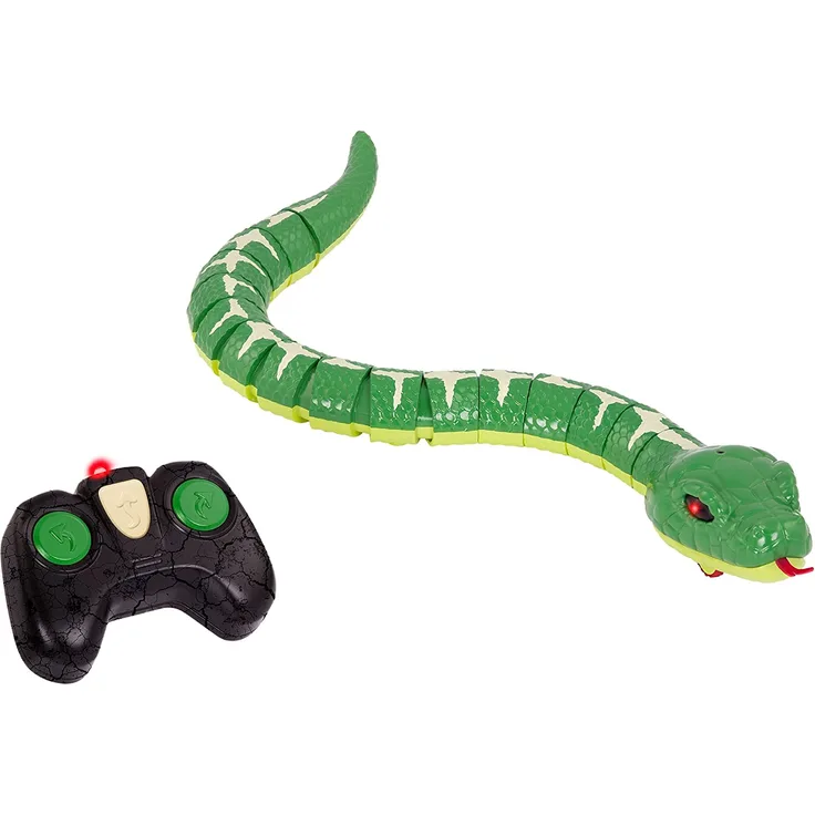 Terra Ferngesteuerte Schlange Grün – RC Boa mit leuchtenden LED Augen und Fernbedienung – Spielzeug ab 3 Jahre