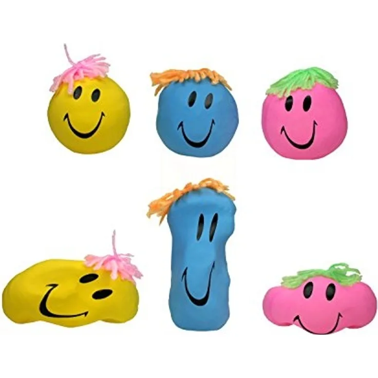 Knautschball Lucky Face farblich sortiert 8 cm