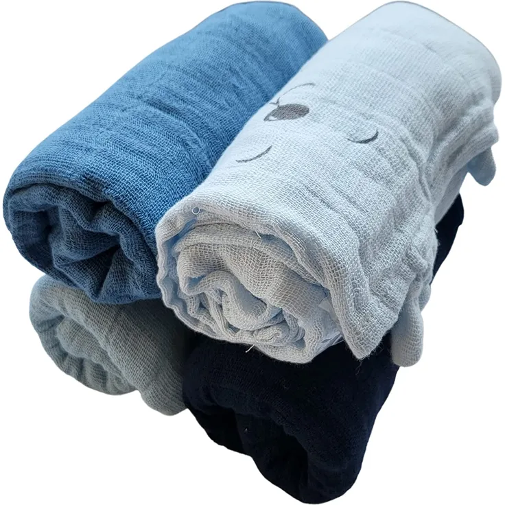 Pippi Mulltücher 4er Pack Spucktücher (skyblue/blue)