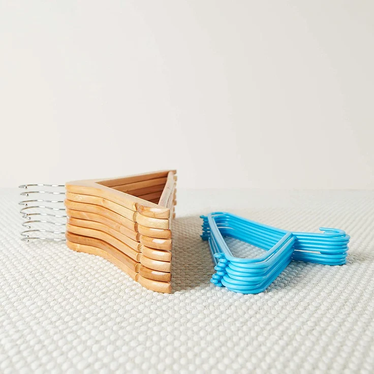 Bieco Kleiderbügel Kinder 16 St. Hellblau | Länge ca 30cm | Baby Kleiderbügel | Kunststoff Kleiderbügel Kinder Baby | Baby Organiser Für Kleiderschrank | Kleiderbügel Baby | Baby Clothes Hangers – Bild 6