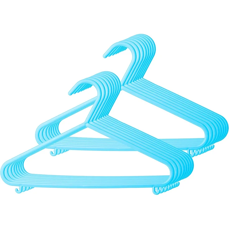 Bieco Kleiderbügel Kinder 16 St. Hellblau | Länge ca 30cm | Baby Kleiderbügel | Kunststoff Kleiderbügel Kinder Baby | Baby Organiser Für Kleiderschrank | Kleiderbügel Baby | Baby Clothes Hangers – Bild 1