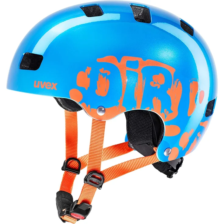 uvex 'Kid 3' Fahrradhelm dirtbike blue orange in Gr. XXS/S (Kopfumfang: 51-55cm) – Bild 1