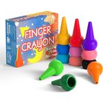 Gibot Kleinkinder Wachsmalstifte, Wachsmalstifte Ab 1 Jahr, 12 Farben Buntstifte Kinder, Sicher und Nicht Toxisch Stapelbares Spielzeug für Kinder, Geburtstags/Weihnachtsgeschenke für Kinder