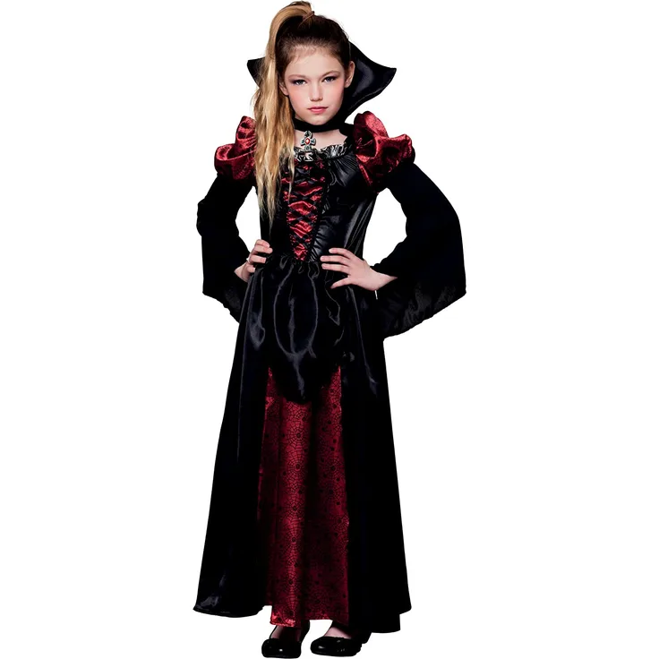 Boland kinderkostüm Vampirmädchen schwarz/rot 2-teilig Größe 104-116