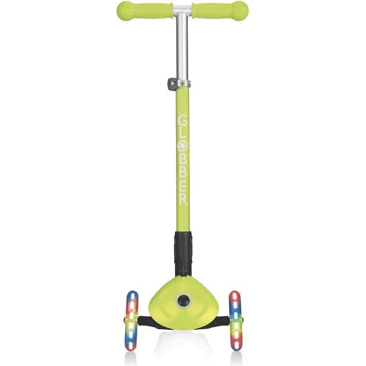 Globber Unisex Jugend Primo Foldable Lights, grün mit Leuchtrollen Scooter, One Size – Bild 4