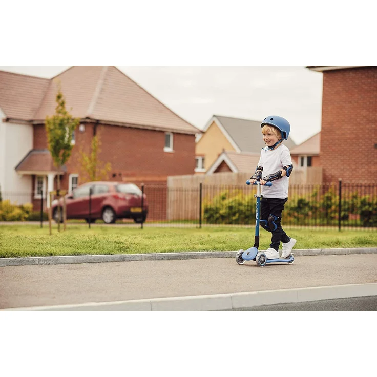Globber Unisex Jugend Primo Foldable Lights, grün mit Leuchtrollen Scooter, One Size – Bild 6