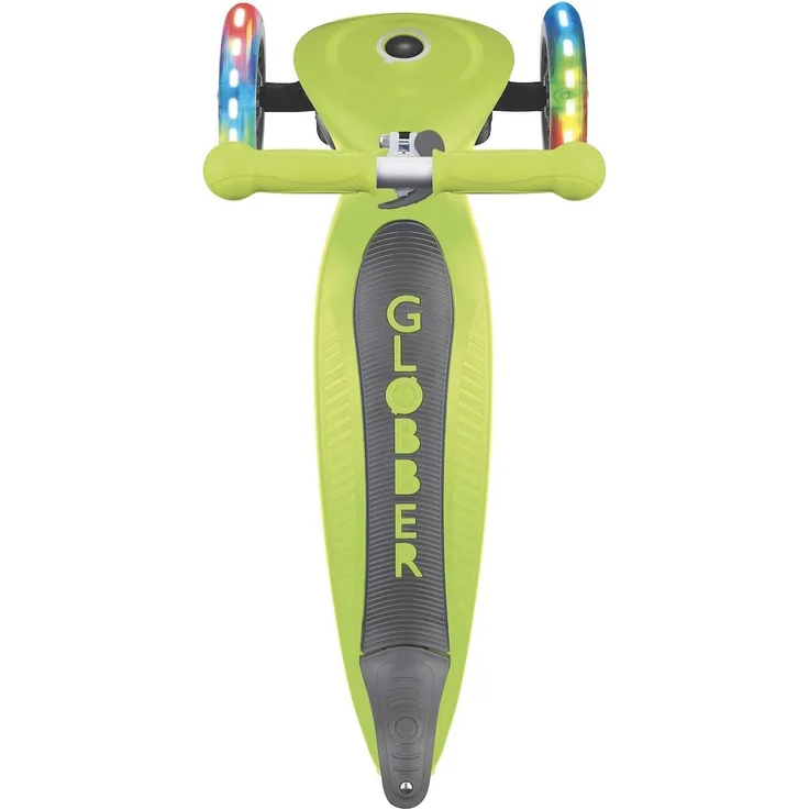Globber Unisex Jugend Primo Foldable Lights, grün mit Leuchtrollen Scooter, One Size – Bild 3