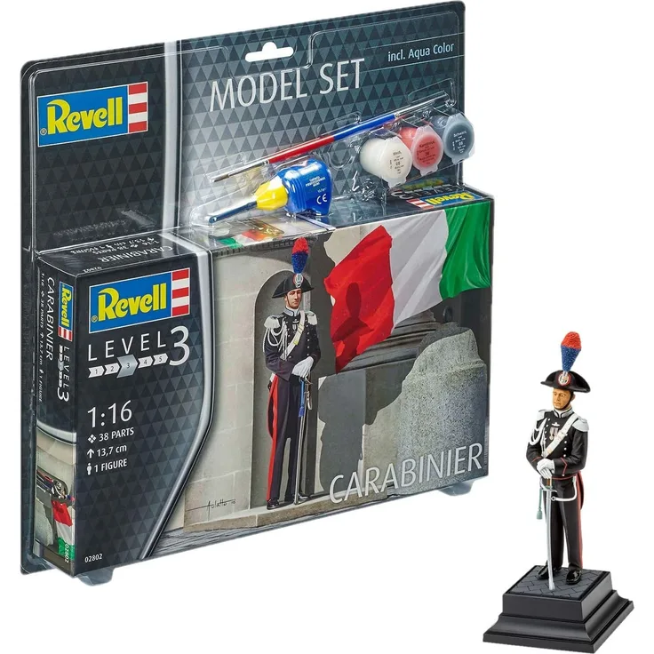 Revell Modellbausatz Figuren 1:16 - Carabinier im Maßstab 1:16, Level 3, originalgetreue Nachbildung mit vielen Details, , Model Set mit Basiszubehör, 62802