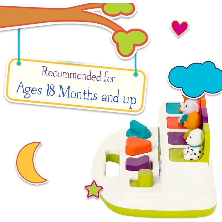 Battat Baby Spielzeug Motorikspielzeug – Pop Up Activity Center mit Tieren – Lernspielzeug mit Tasten zum Drücken, Babyspielzeug Kinder ab 18 Monate für Grobmotorik und Feinmotorik - Preisvergleich – Bild 6