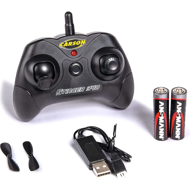 Carson 500505029 500505029-Stinger 340 2.4G RTF, Ferngesteuerte Flugmodelle, Modell, RC Flugzeug, inkl. Batterien und Fernsteuerung, 100% flugfertig, gelb – Bild 5