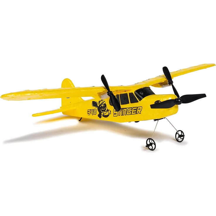 Carson 500505029 500505029-Stinger 340 2.4G RTF, Ferngesteuerte Flugmodelle, Modell, RC Flugzeug, inkl. Batterien und Fernsteuerung, 100% flugfertig, gelb – Bild 3