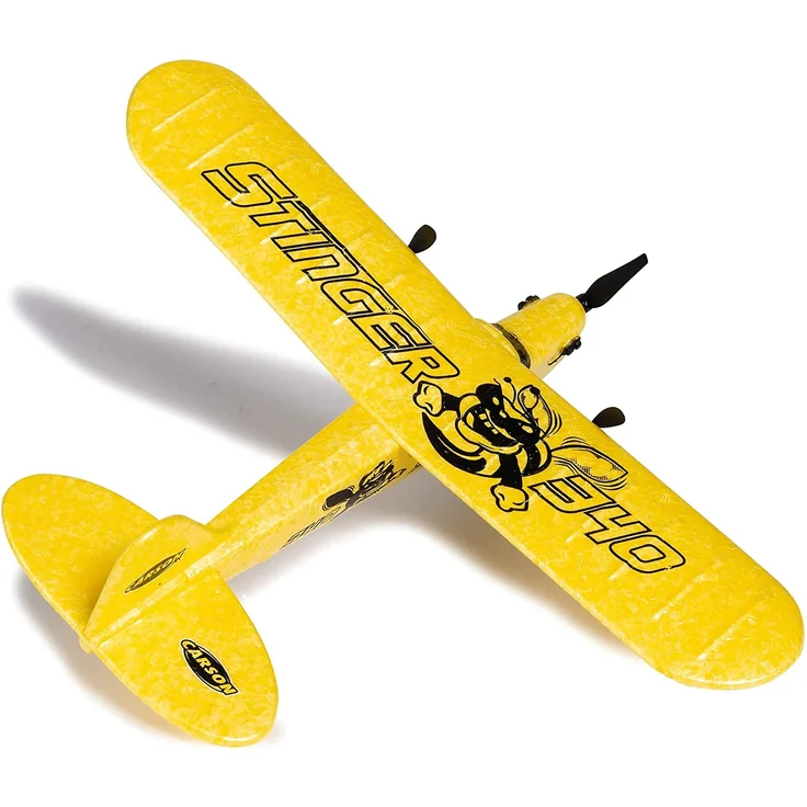 Carson 500505029 500505029-Stinger 340 2.4G RTF, Ferngesteuerte Flugmodelle, Modell, RC Flugzeug, inkl. Batterien und Fernsteuerung, 100% flugfertig, gelb – Bild 4