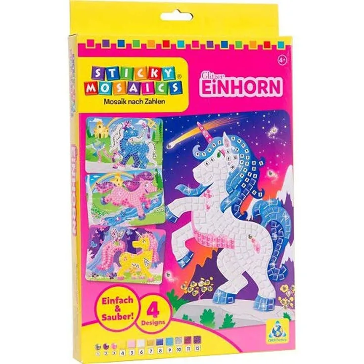 Sticky Mosaics Glitzer-Einhorn