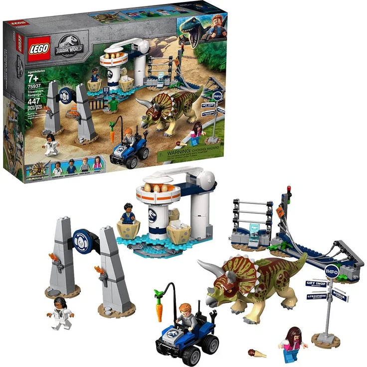 LEGO 75937 - Jurassic World Triceratops-Randale, Bauset – Bild 1