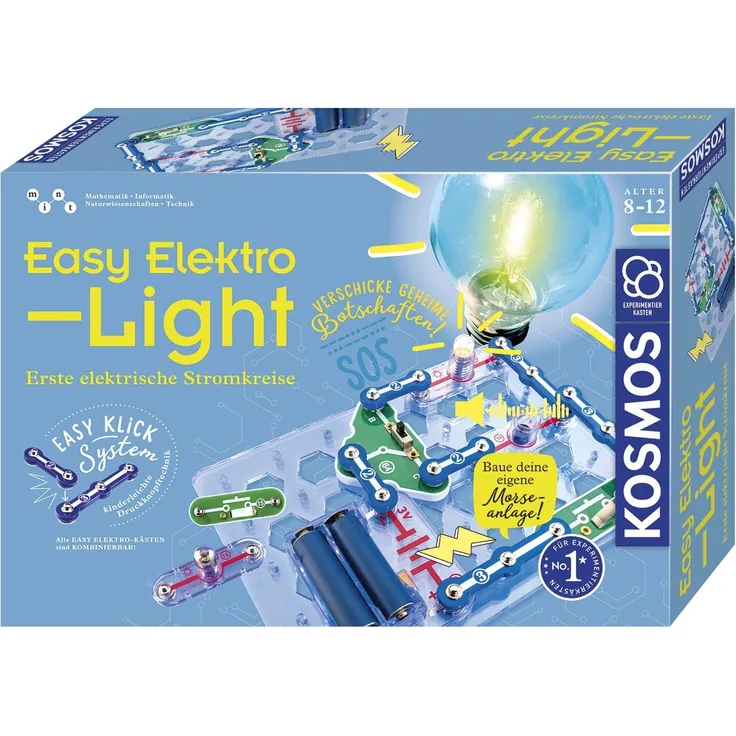 KOSMOS 620530 Easy Elektro - Light. Erste elektrische Stromkreise. Spielerisch die Elektrizität entdecken. Experimentierkasten zu Elektrotechnik.