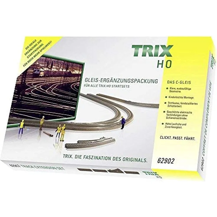TRIX T62902 Modelleisenbahn C-Gleis-Ergänzungspackung C2, Spur H0