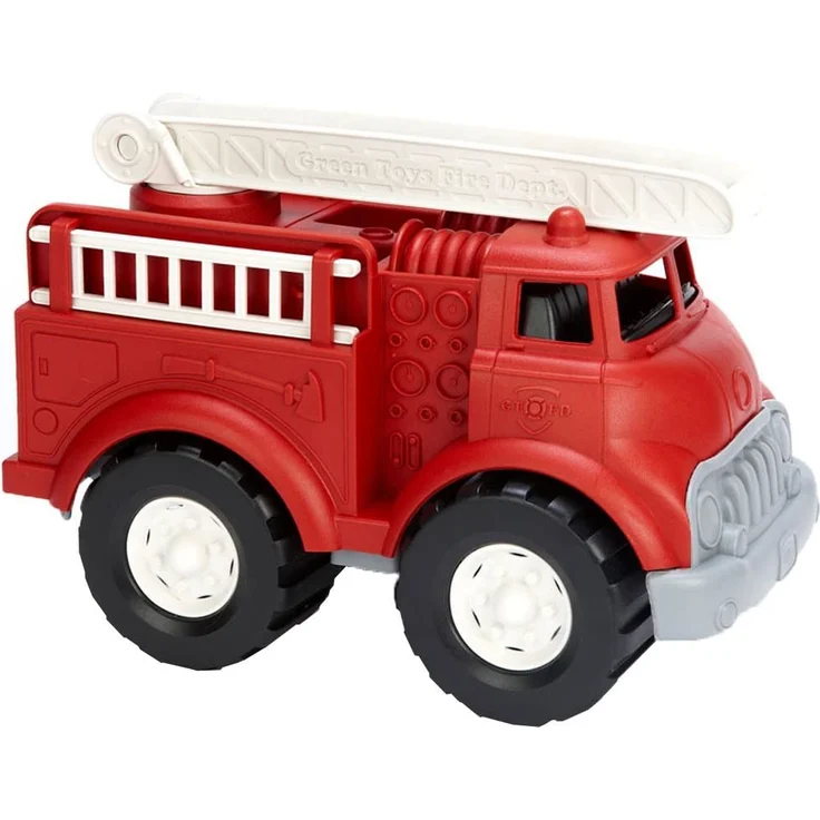 Green Toys 8668585, Feuerwehrauto, nachhaltiges Spielfahrzeug für Kinder ab 12 Monaten, Red – Bild 1