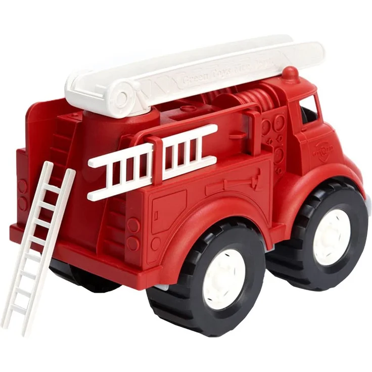 Green Toys 8668585, Feuerwehrauto, nachhaltiges Spielfahrzeug für Kinder ab 12 Monaten, Red – Bild 5