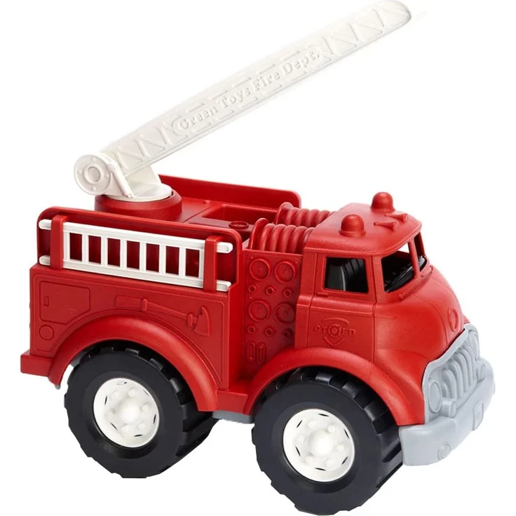 Green Toys 8668585, Feuerwehrauto, nachhaltiges Spielfahrzeug für Kinder ab 12 Monaten, Red – Bild 4