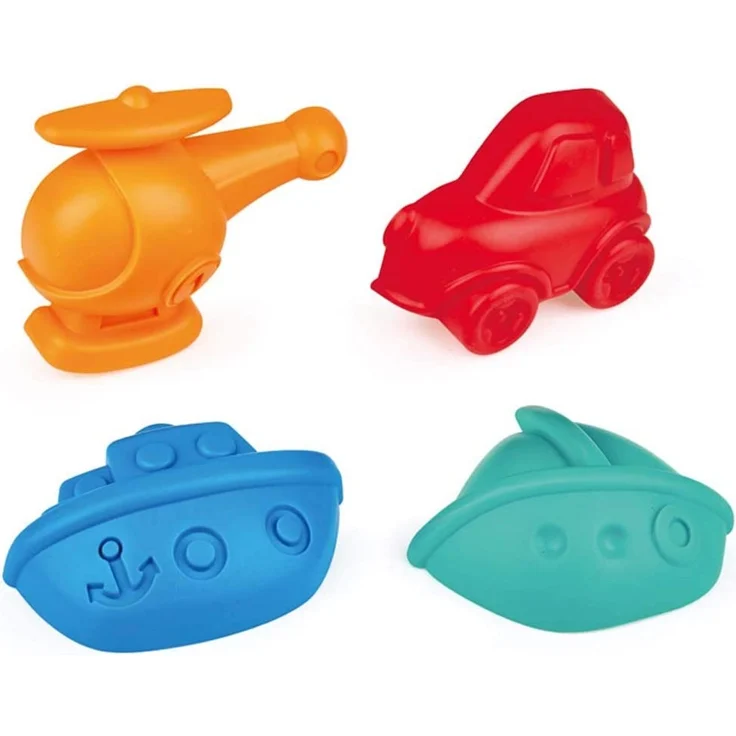 Hape E4085 - Fahrzeuge-Förmchen, Strandspielzeug/Sandspielzeug, mehrfarbig – Bild 1