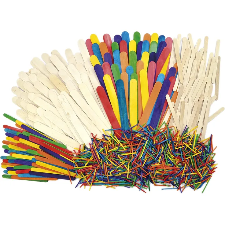 Eduplay Holzstäbchen Set natur & bunt, 1200 Teile