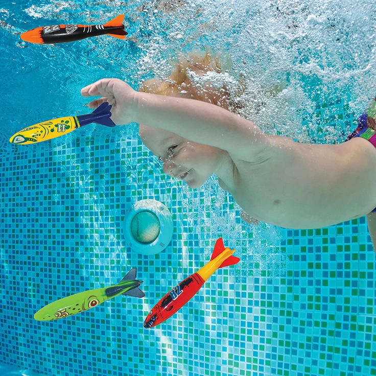 JOYIN 18 Stücke Tauchspielzeug Unterwasser Tauchen Diving Set, Tauchen Spielzeug für Kinder, Schwimmen Schwimmbad Sommerpool Schwimmspielzeug – Bild 4