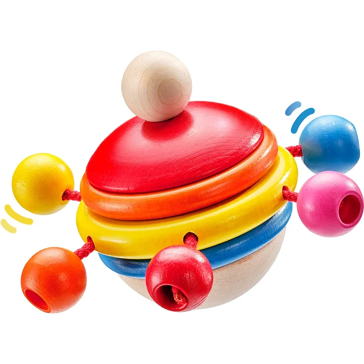 Selecta 61068 Rotondo, Kreiselnder Greifling aus Holz, 7,5 cm – Bild 2