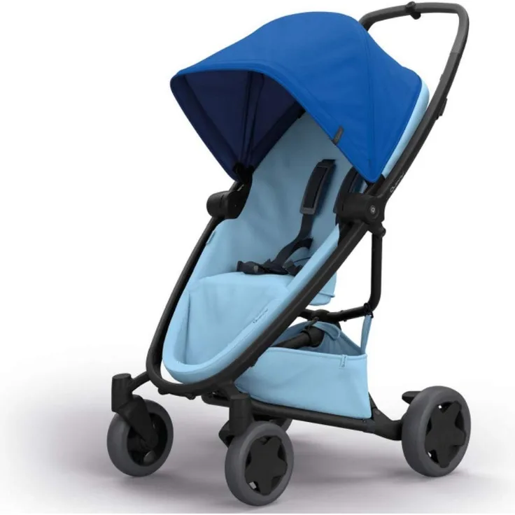 Quinny Zapp Flex Plus Vier Räder Buggy, stylischer Kinderwagen mit viel Komfort und Flexibilität, leicht und extrem kompakt zusammenfaltbar, nutzbar ab der Geburt (z.B. mit Lux Babywanne), blue on sky