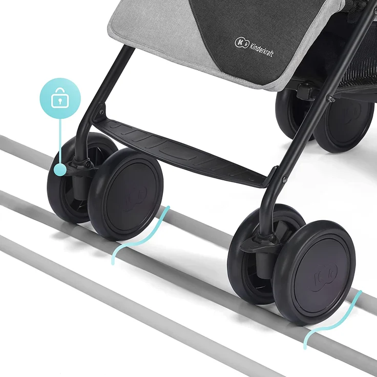 Kinderkraft Kinderwagen SIESTA, Leichte Reise Buggy, Verstellbare Rückenlehne, Liegeposition, Kleine Maße nach Zusammenklappen, Vergrößerbares Verdeck, Für ältere Kinder, bis 22 kg, Rosa – Bild 10