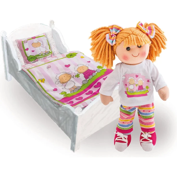 Puppen-Decke (45x35 cm) mit Kissen (17x17 cm) - Preisvergleich – Bild 2