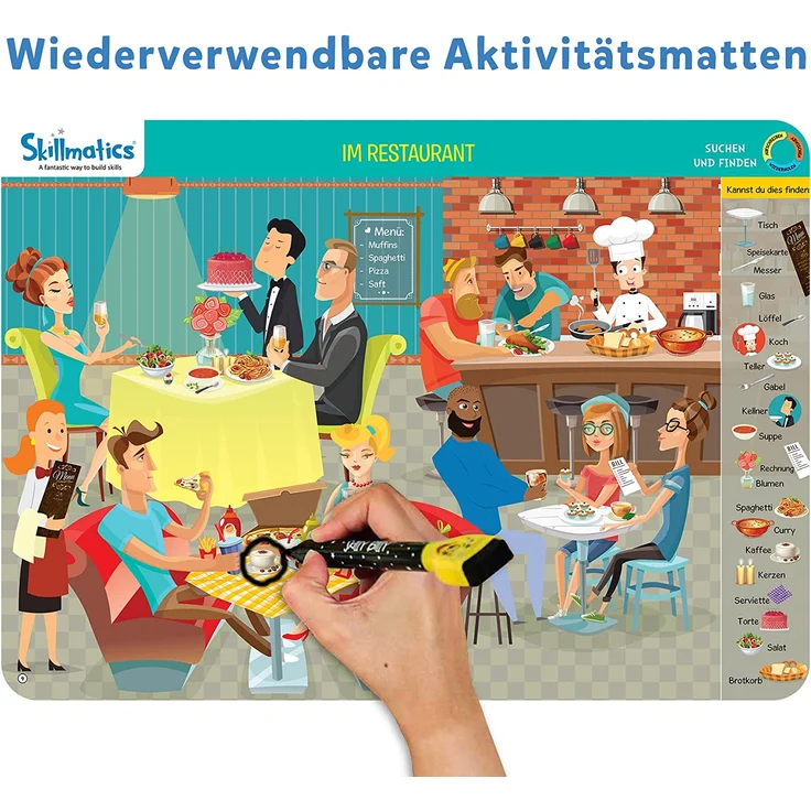 Skillmatics Lernspiel : Suchen und Finden | Geschenke und Vorschullernen für Kinder 3-6 Jahre | Wiederverwendbare Aktivitätsmatten mit 2 Stiften – Bild 3