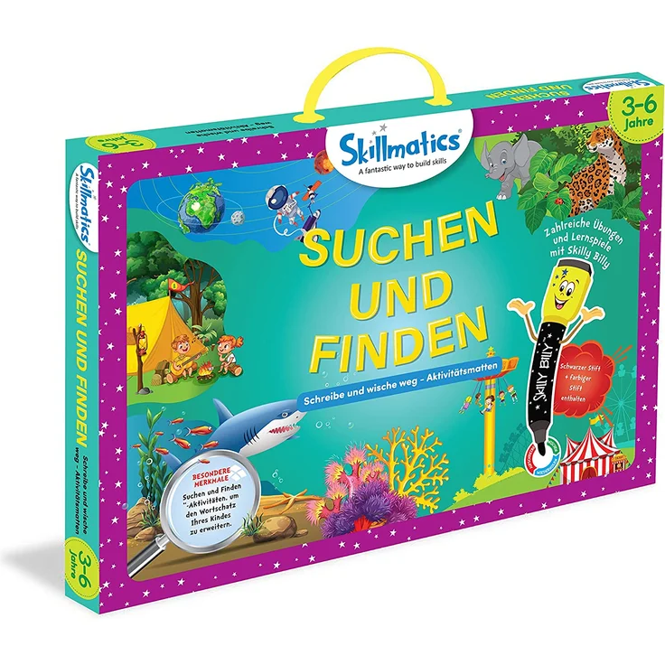 Skillmatics Lernspiel : Suchen und Finden | Geschenke und Vorschullernen für Kinder 3-6 Jahre | Wiederverwendbare Aktivitätsmatten mit 2 Stiften – Bild 5