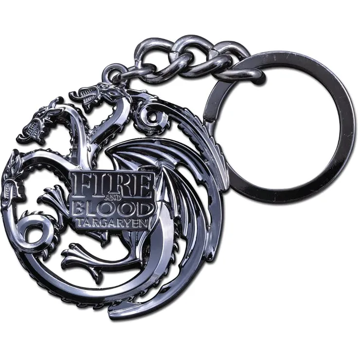 Game of Thrones Metall Schlüsselanhänger Targaryen Sigil Gunmetal