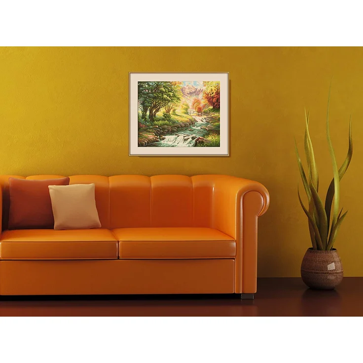 Schipper 609130412 Malen nach Zahlen, Am Forellenbach - Bilder malen für Erwachsene, inklusive Pinsel und Acrylfarben, 40 x 50 cm – Bild 5