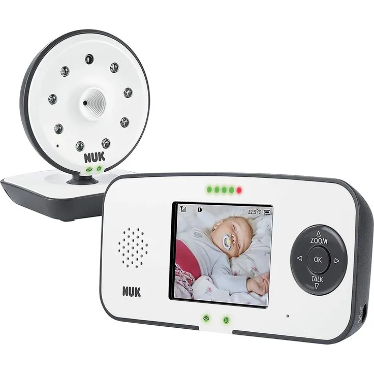 NUK '550VD' Babyphone, mit Kamera und Video Display, Eco-Mode, 18 h Laufzeit, 250 m Reichweite