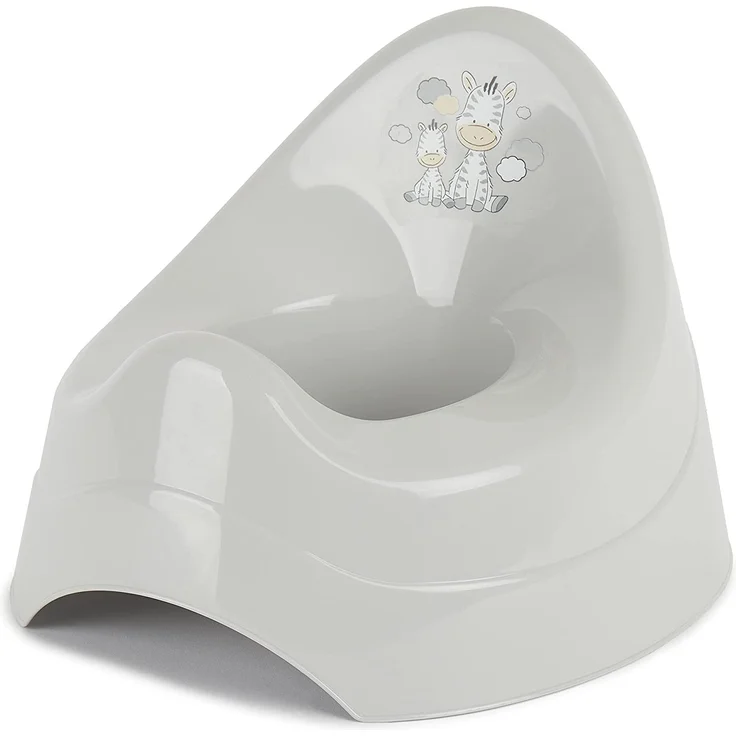 Bieco Töpfchen für Kinder mit Musik grau, mit Zebra Motiv, Ab 8 Monate WC/Klo Kinder-Toilette, Potty, Kindertopf, Lerntöpfchen, , Klositz Kinder - Preisvergleich – Bild 1