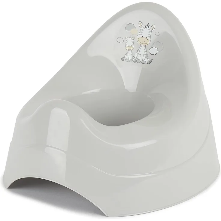 Bieco Töpfchen für Kinder mit Musik grau, mit Zebra Motiv, Ab 8 Monate WC/Klo Kinder-Toilette, Potty, Kindertopf, Lerntöpfchen, , Klositz Kinder - Preisvergleich