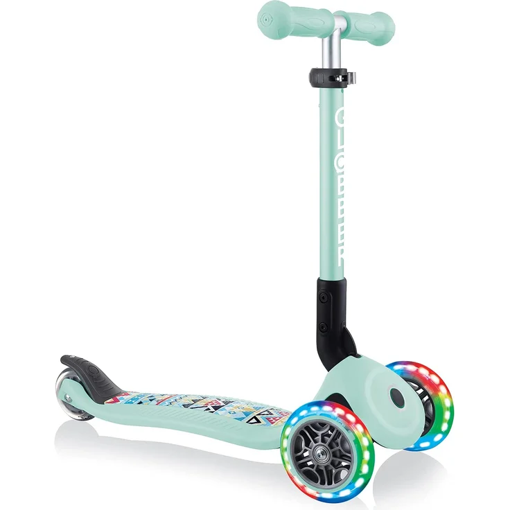 Globber JUNIOR FOLDABLE FANTASY LIGHTS Kinder Dreiradroller Beide Geschlechter Asphalt Pflasterstein Kies 50 kg 3 Rad/Räder – Bild 3